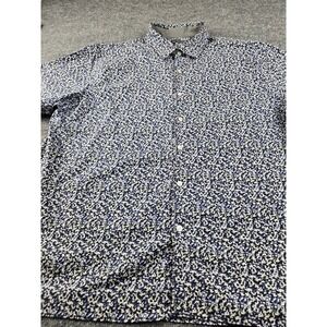 Men's Navy & White Printed Button-Up Shirt Size‎ 2X Van Heusen